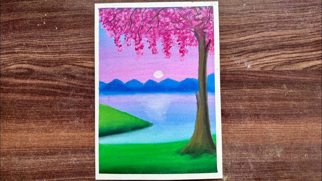 Painting a Dreamy Landscape with Oil Pastels ✨