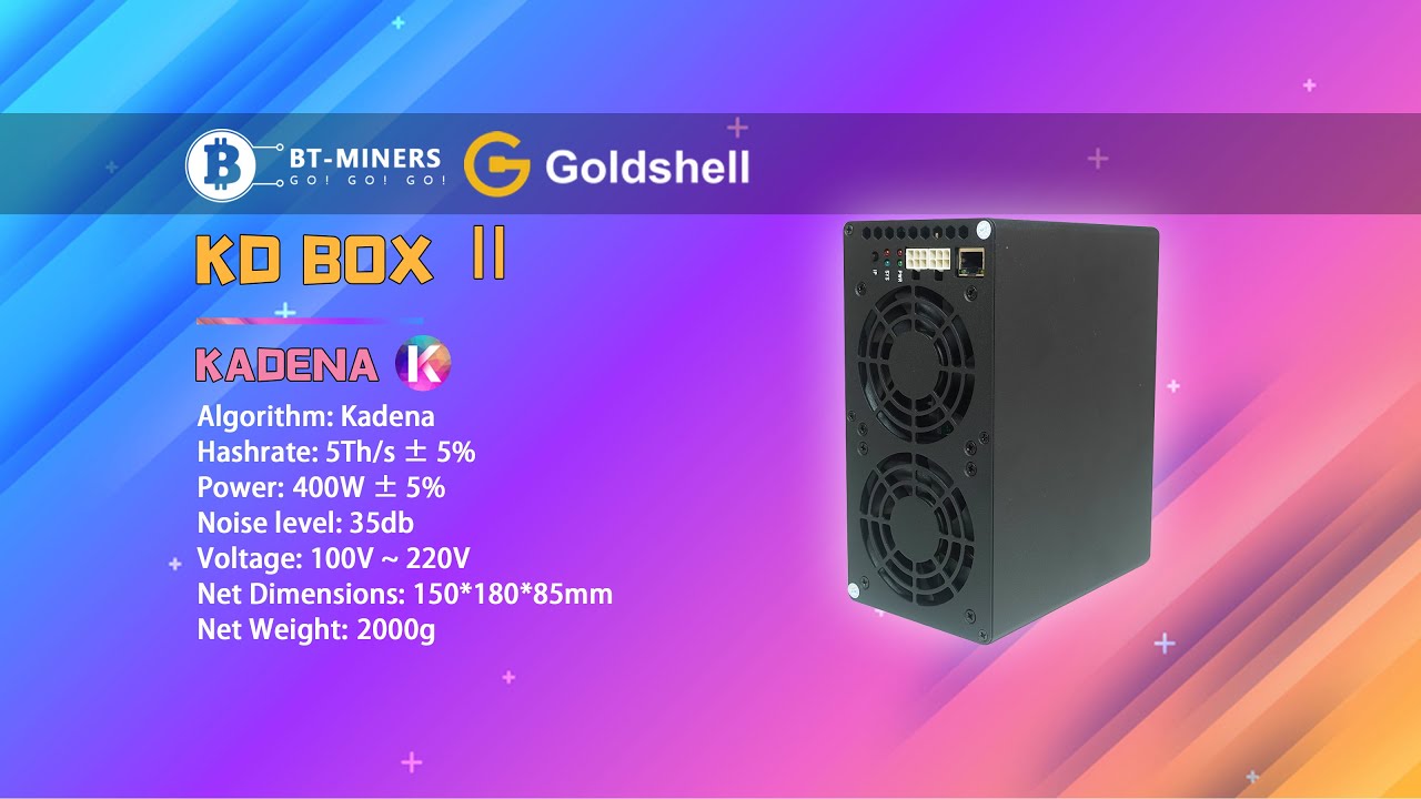 Goldshell KD-Box II KDA Miner 5Th/s 400W Miner Setup