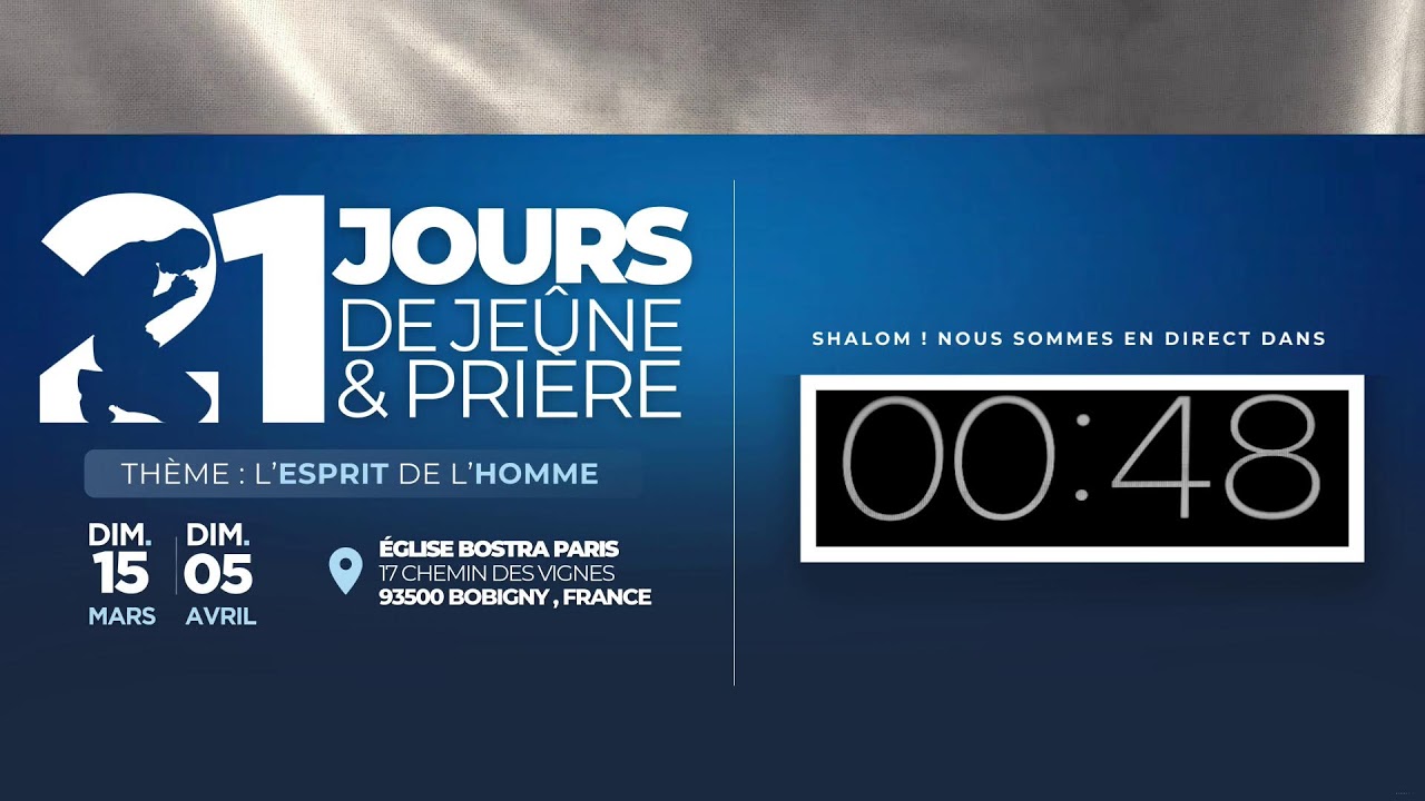 21 JOURS DE JEÛNE & PRIÈRE  JEUDI 19/03/2026