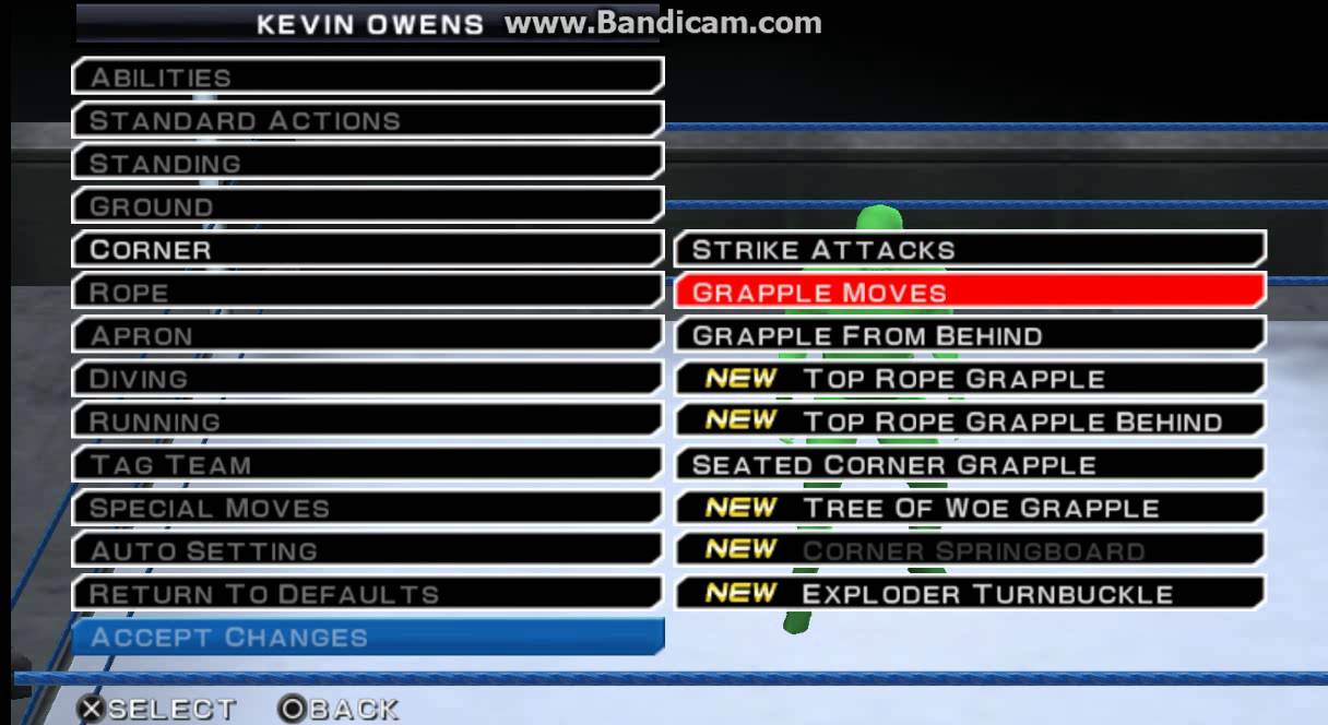 WWE SVR 11 Kevin Owens Moveset