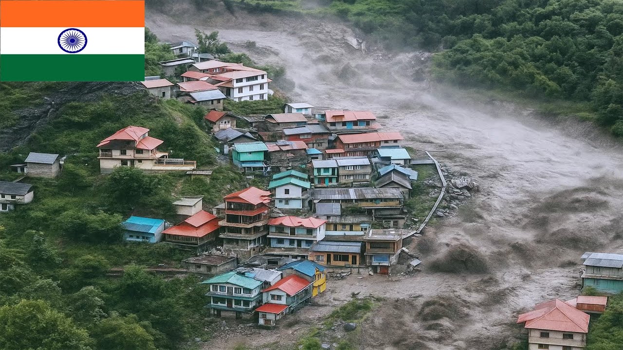Chaos in India! Entire Village Wiped Out by Landslides in 15 Seconds