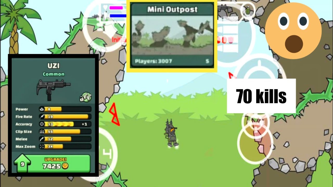 Mini militia || DUAL 'UZI' UNLOCKED + GAMEPLAY
