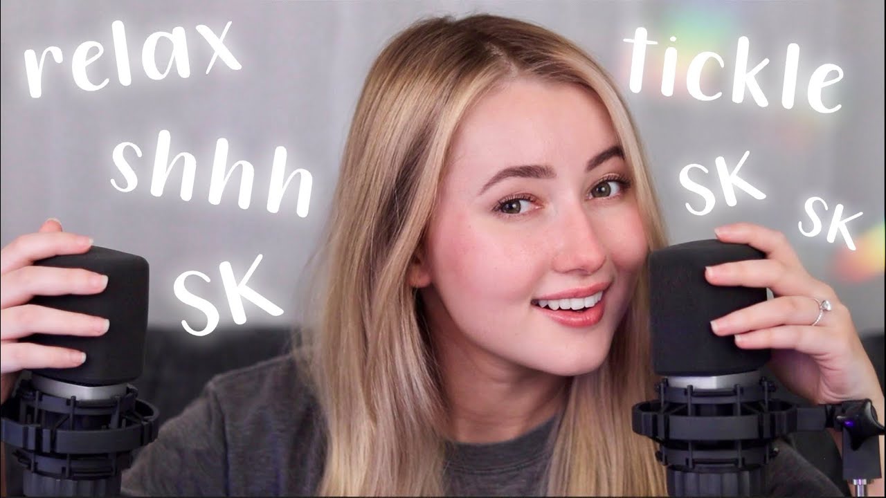 ASMR | SK, Relax, Stipple, Tickle, Shh, & Plucking Trigger Words Assortment✨