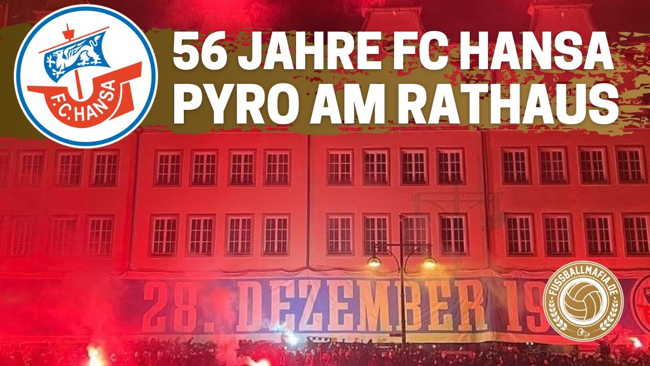 Wahnsinnige Pyro-Show zu 56 Jahren F.C. Hansa Rostock (28.12.2021)