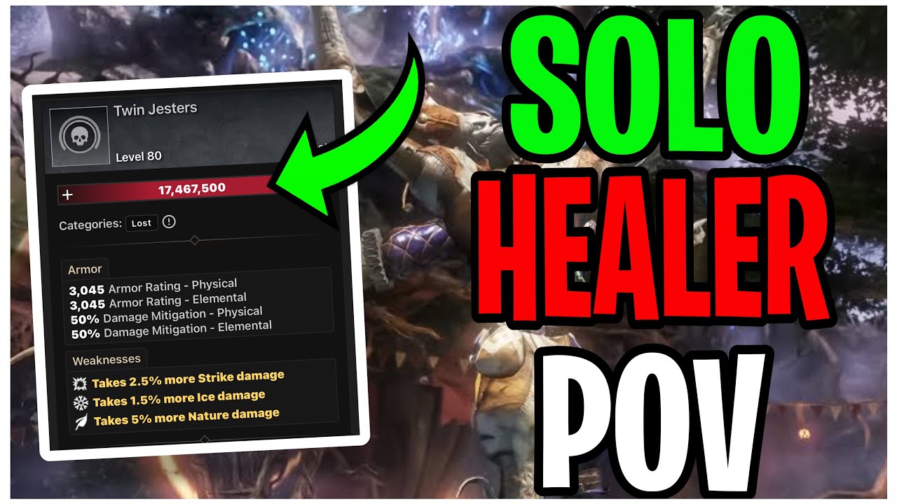 Defeat Twin Jester | Isle Of Night Raid Full Fight | Solo Healer POV 