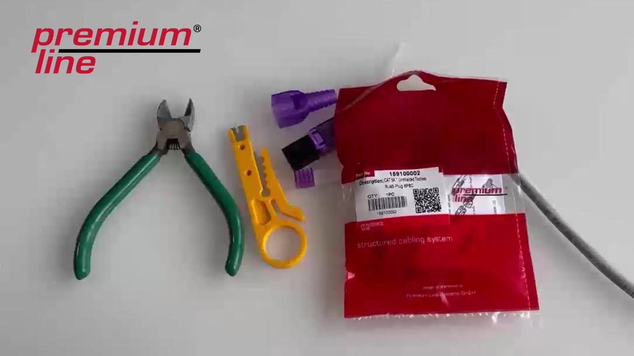 How to install the cat. 6A Unshielded Toolless RJ45 Plug - Premium-Line