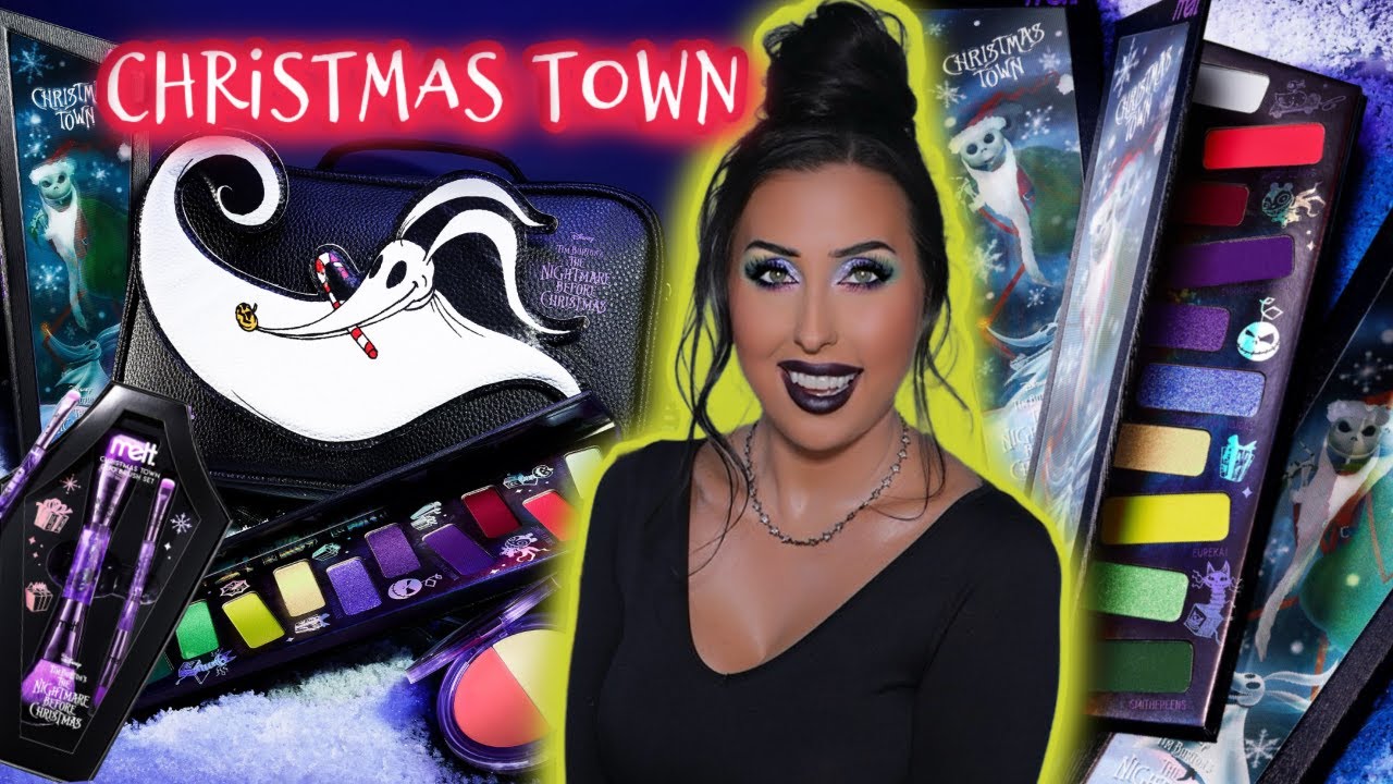 I SPENT $223 ON MELT COSMETICS x DISNEY NIGHTMARE BEFORE CHRISTMAS | CHRISTMAS TOWN FULL COLLECTION