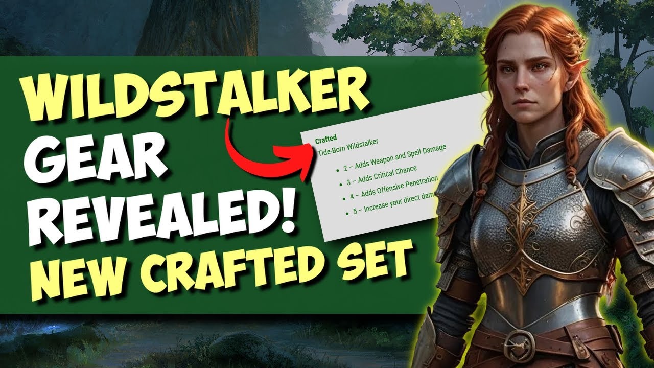 🧝&zwj;♀️ESO: Tide-Born Wildstalker Gear Explained &ndash; New Crafted Gear Set