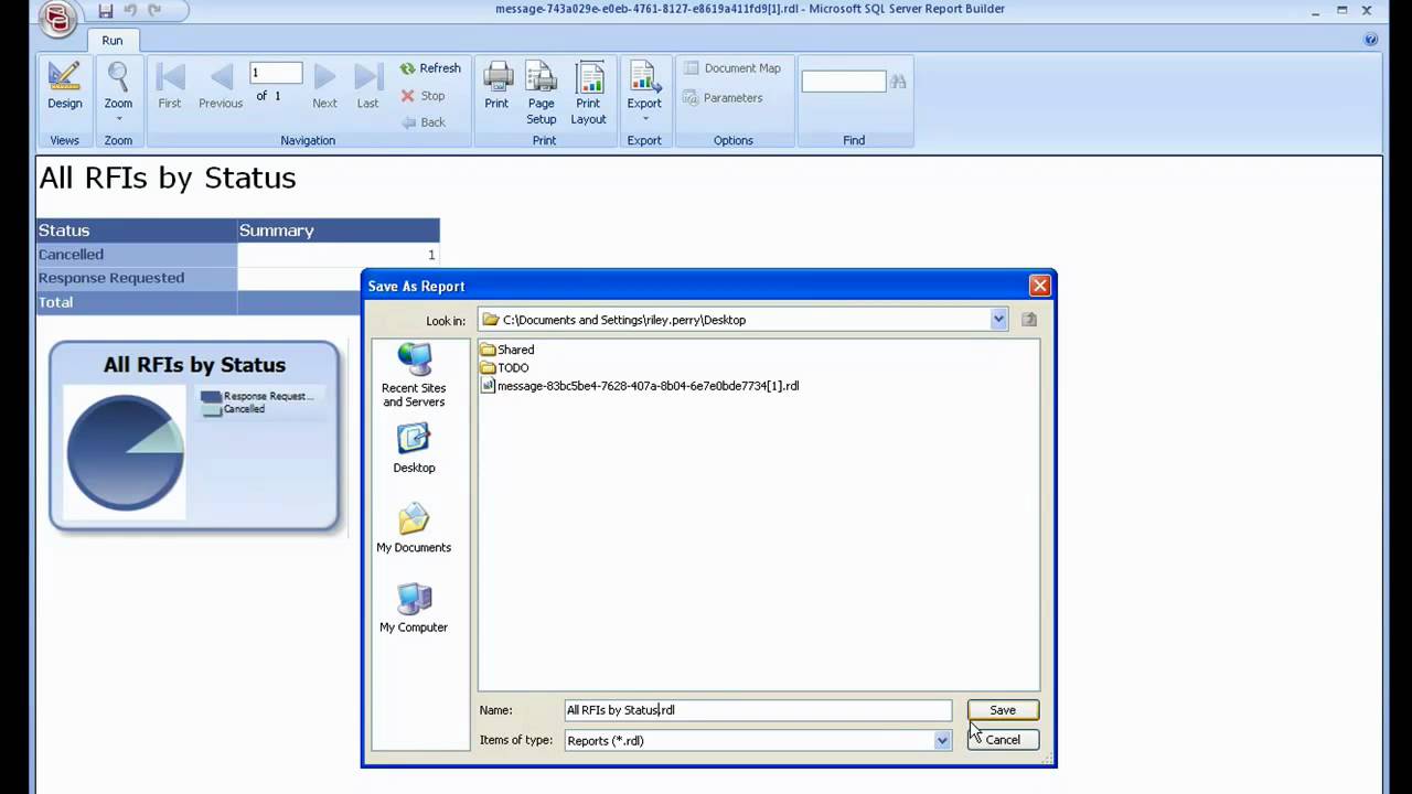 Creating a Report