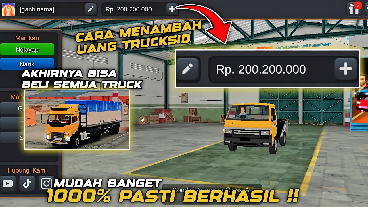 Cara menambah uang truk simulator Indonesia 100% berhasil