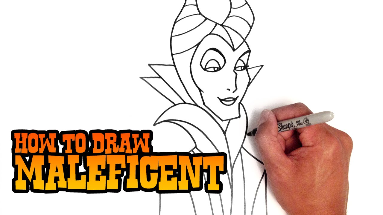 How to Draw Maleficent - Step by Step Video