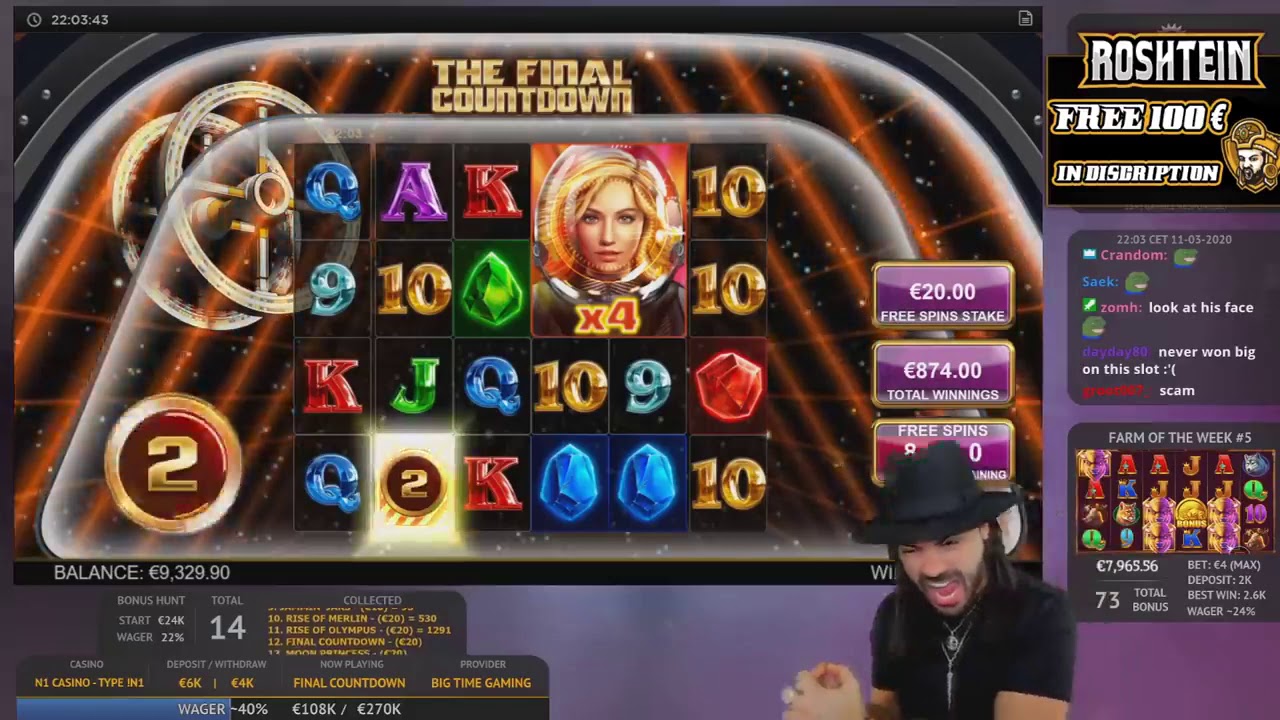 ROSHTEIN Full Screen Win  on The Wild Machine slot   TOP 5 Mega wins of the week