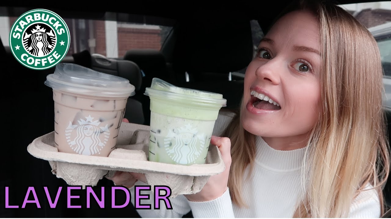 **NEW** STARBUCKS | iced lavender cream oat milk matcha & iced lavender oat milk latte