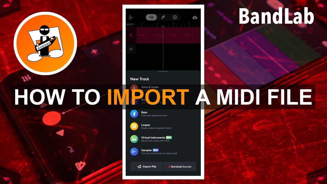 How to import a midi file into BandLab (get free midi drum beats)