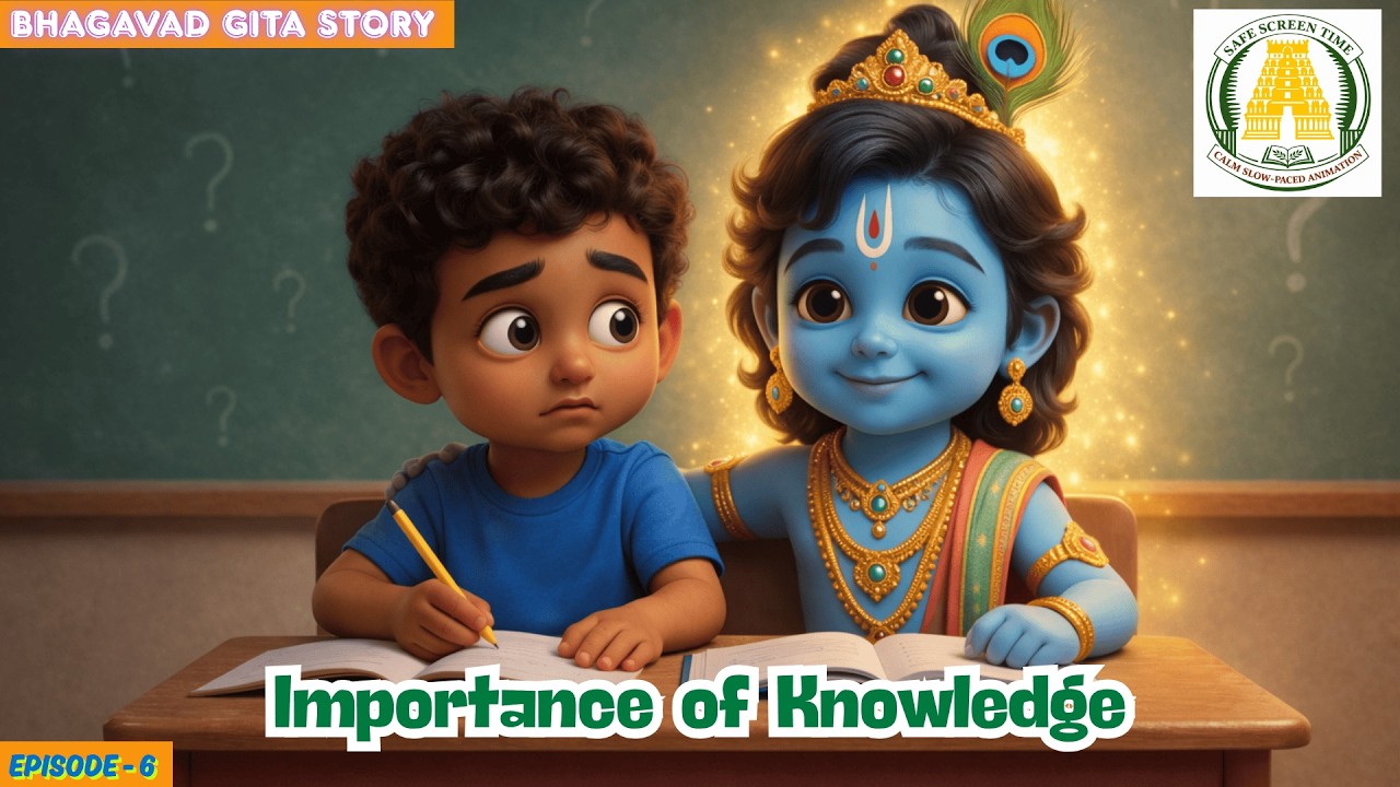 Curious Kids Learn More 😮 | Krishna Helps Arjuna Ask Questions | Bhagavad Gita Story for Kids
