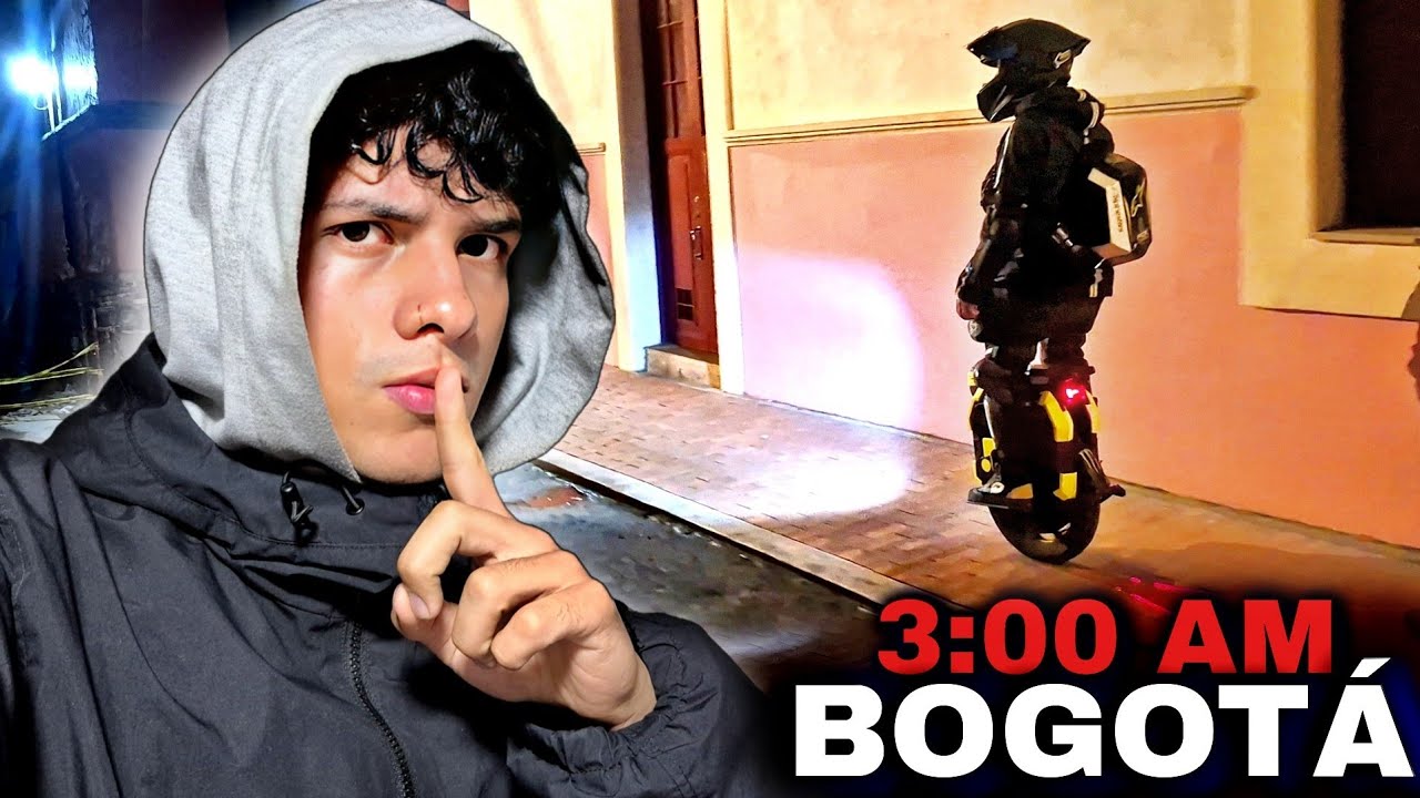 ASI es BOGOTÁ en MONOCICLO a las 3AM 💀... ¿es seguro?