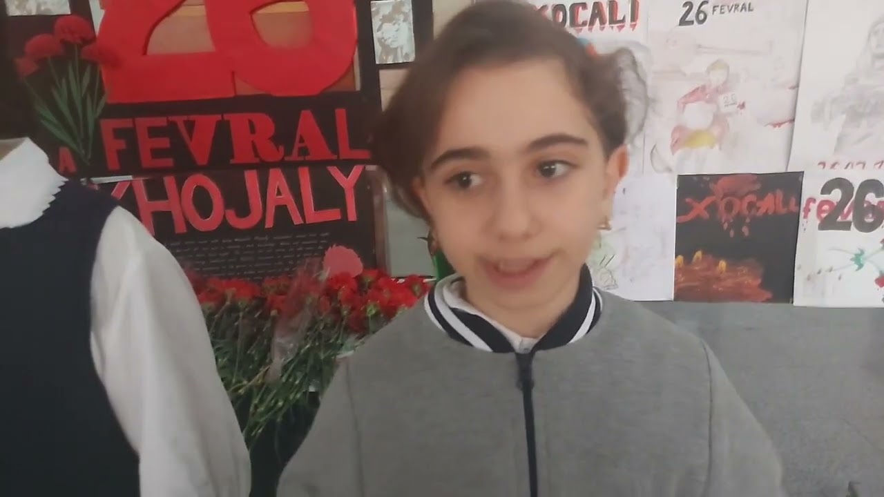 Xocalı Faciəsinə həsr olunmuş məktəb tədbiri.