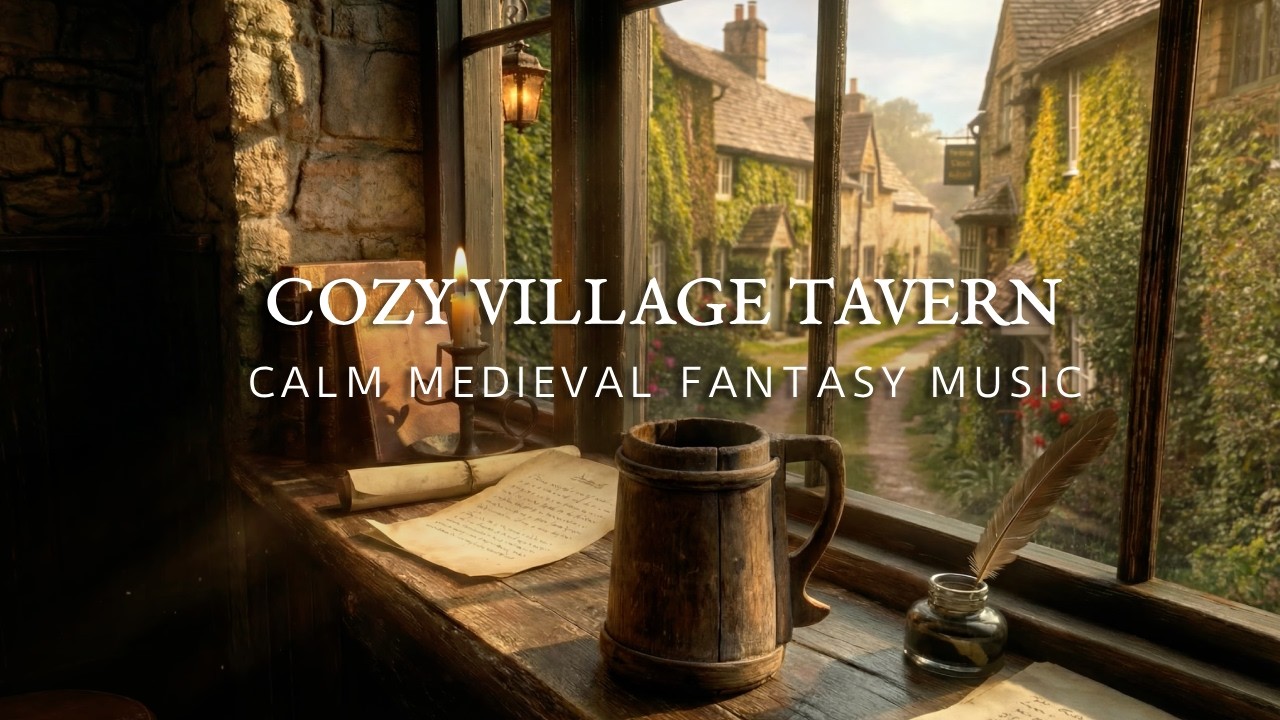 Village Tavern Ambience | Medieval Fantasy Music & Ambience | Nature Sounds