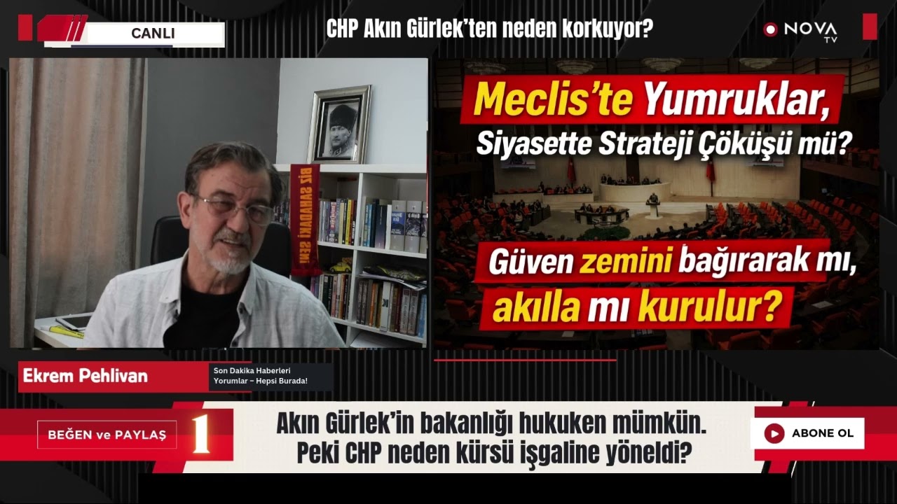 Akın Gürlek’in Adalet Bakanı olması hukuken mümkün. Peki CHP neden kürsü işgaline yöneldi? 🤔