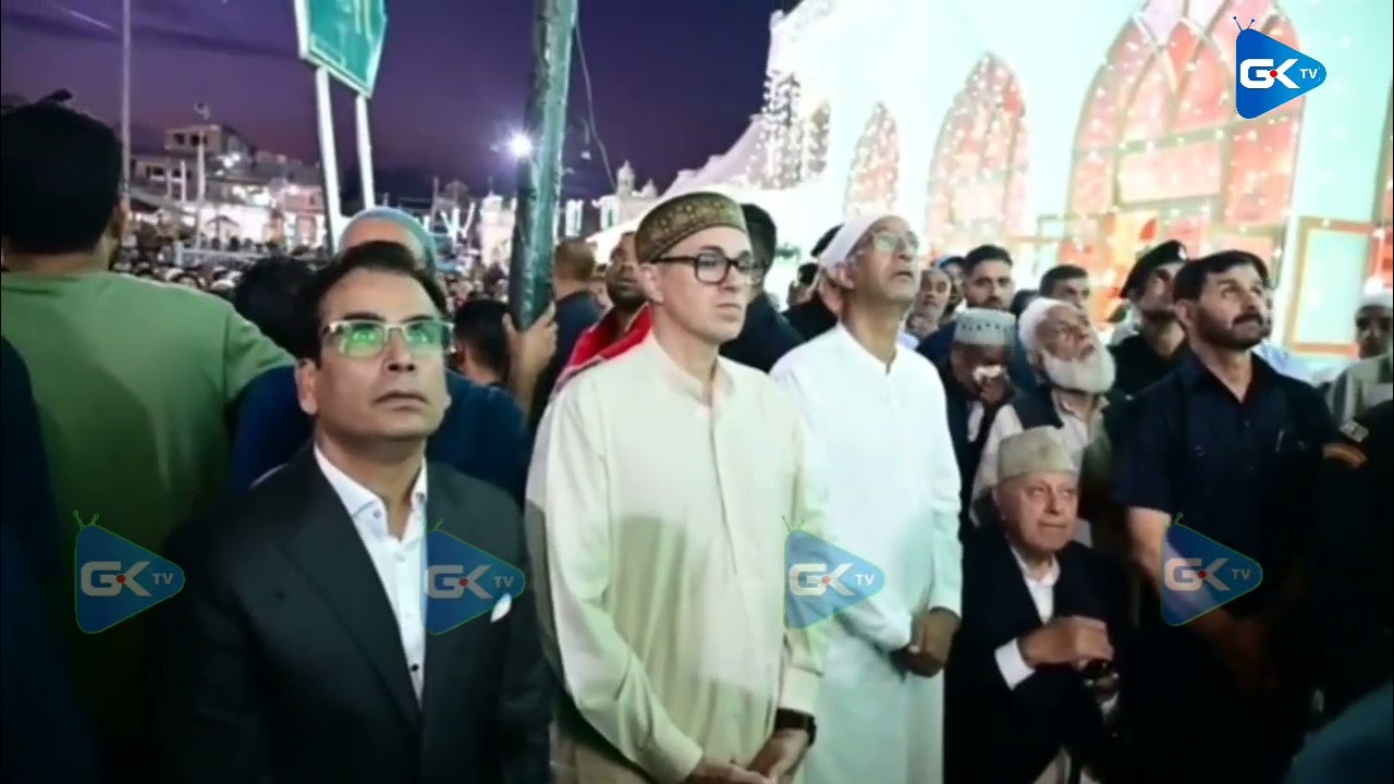 CM Omar, colleagues offer Maghrib prayers at Dargah Hazratbal Shrine on Eid Milad-un-Nabi (SAW)