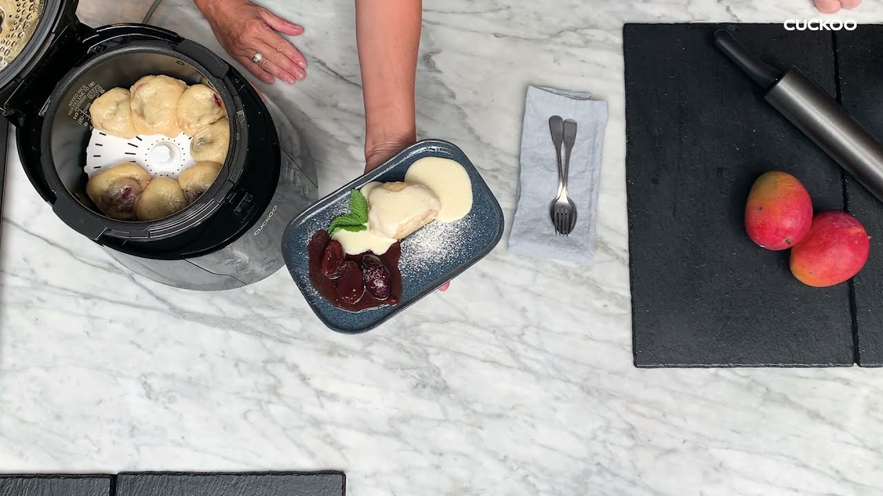 Cuckoo CRP-P1009S | Rezept des Tages Hefeklösse  mit Plaumenfüllung