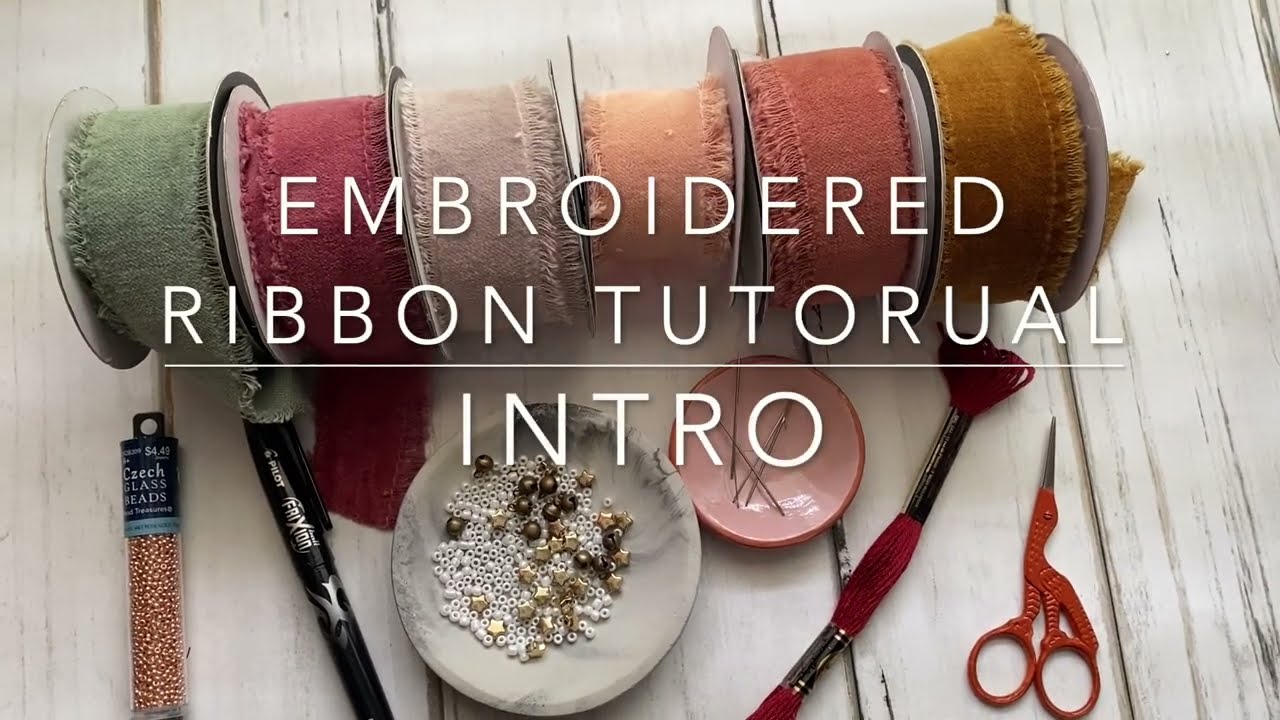 Hand Embroidered Holiday Ribbon Tutorial