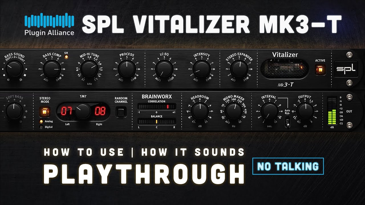 SPL Vitalizer Mk3-T Plugin – Mix & Mastering Finisher | First Look - Playthrough (No Talking)
