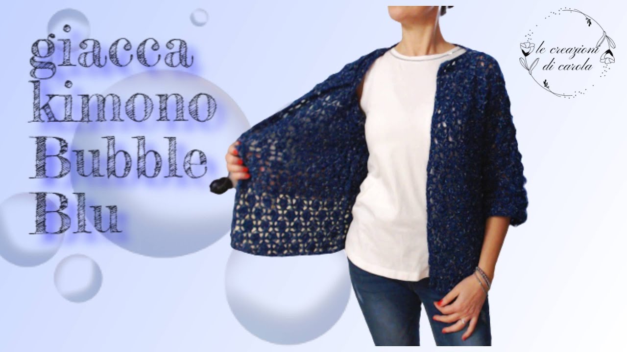 tutorial 💕 giacca a Kimono Bubble Blu💕