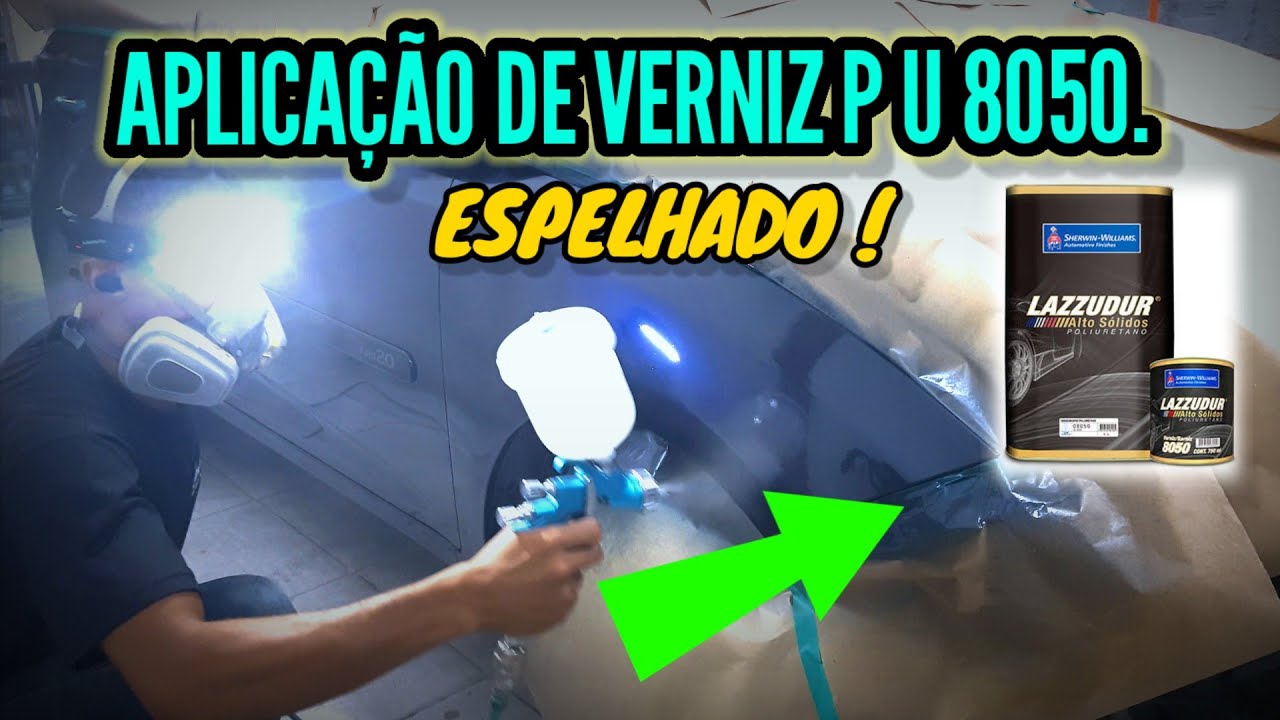 APLICAÇÃO DE VERNIZ PU 8050 ESPELHADO #pintura #automotiva #dicas #hgesteticar