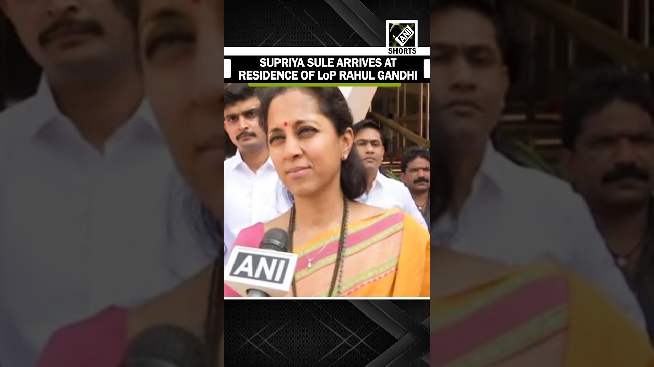 NCP (SP) MP Supriya Sule arrives at residence of LoP Rahul Gandhi in Delhi