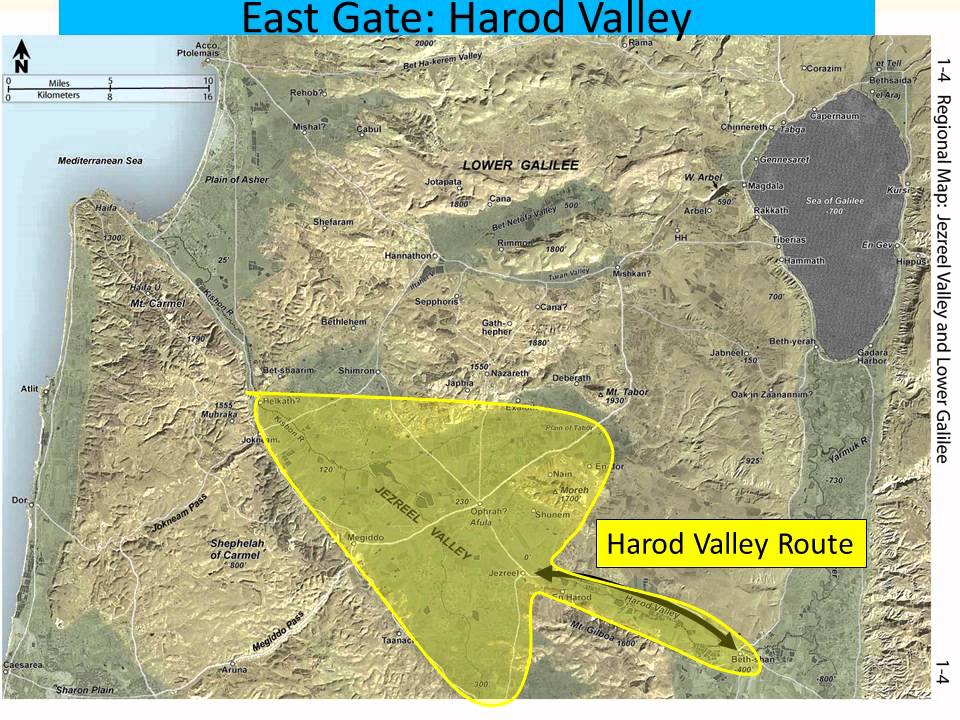 06 Jezreel Valley, Satellite Bible Atlas Map 1-4