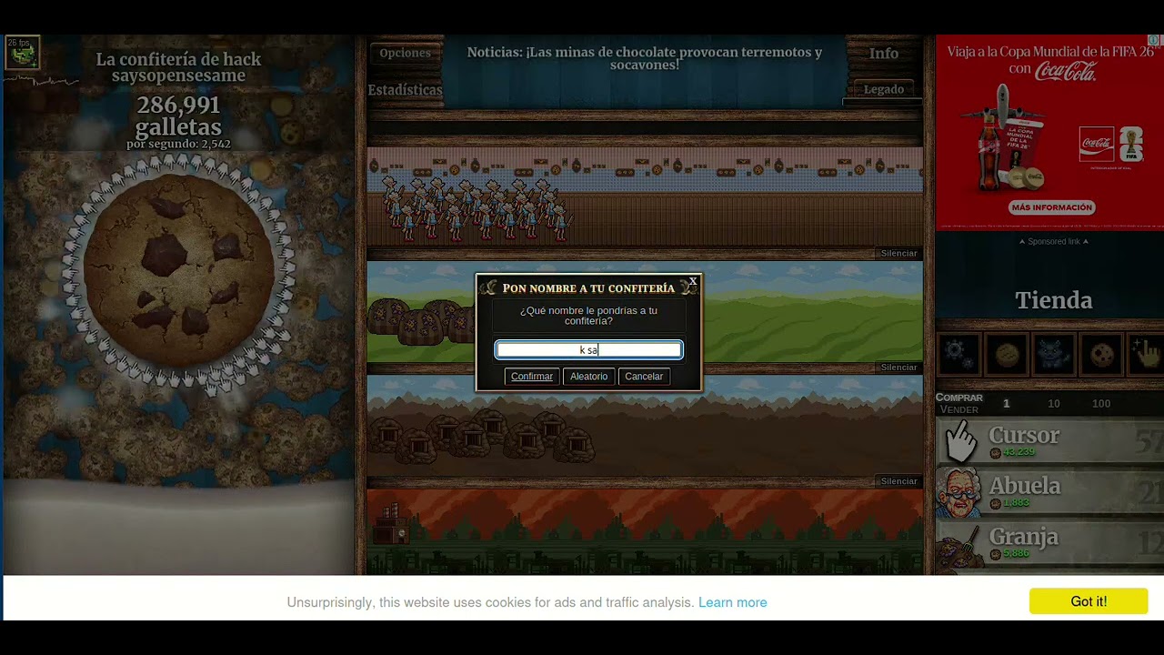 nombre secreto de cookie clicker