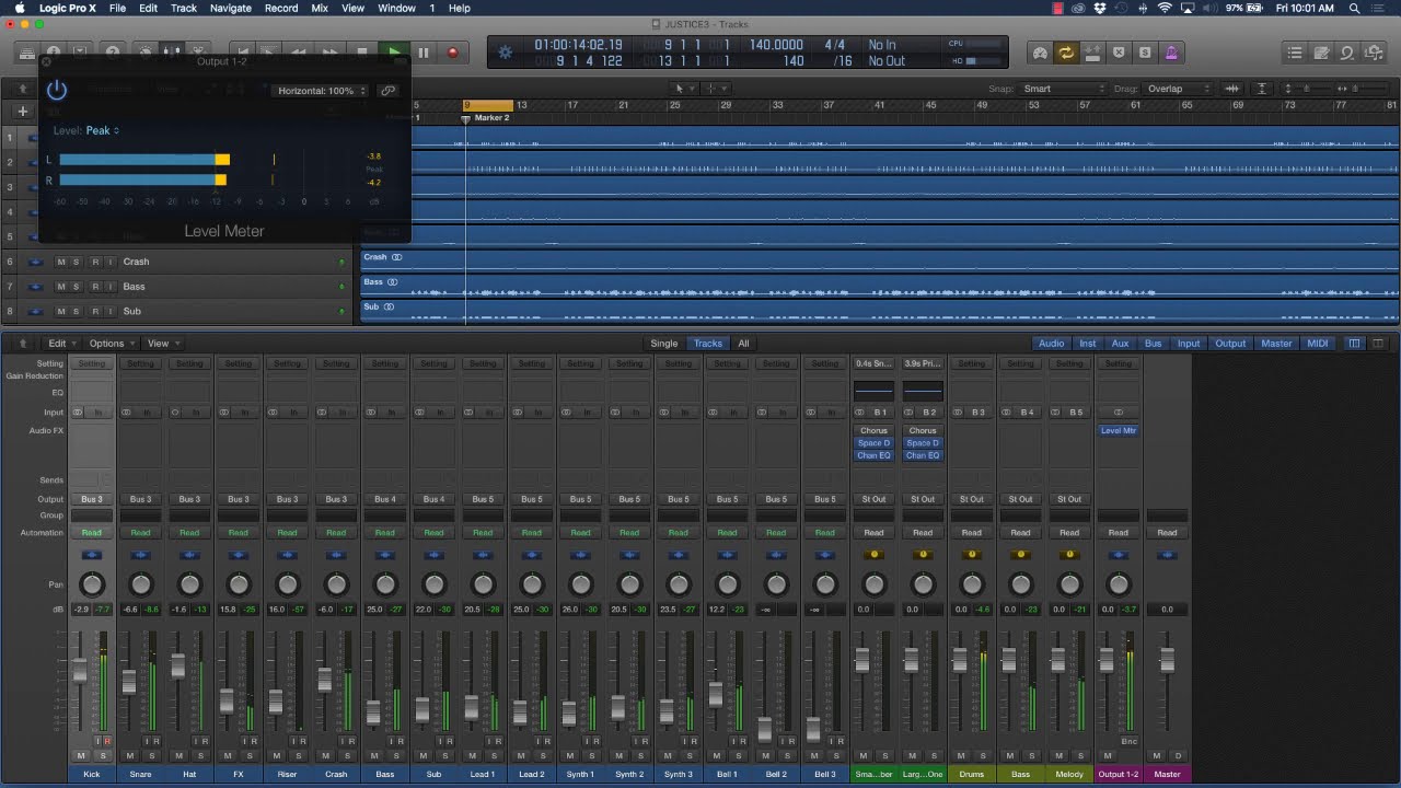 How to Mix A Beat in Logic Pro X - Leveling Techniques