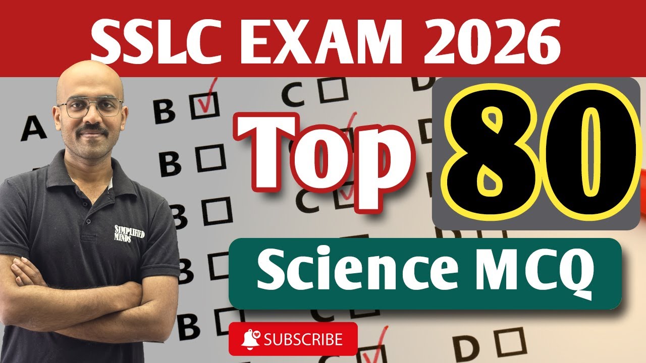 SSLC Class 10 Science - Top 80 Boards MCQ🔥| Complete Science Revision | Full Syllabus