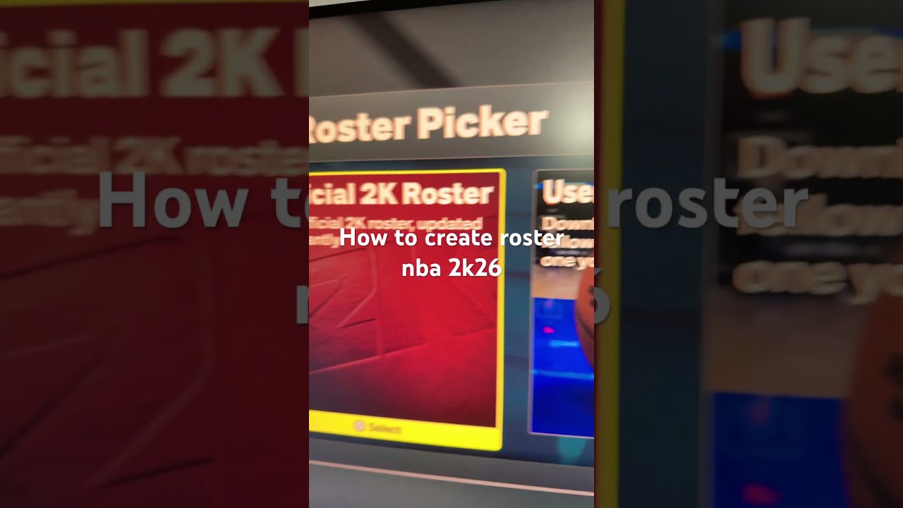 How to create roster nba 2k26