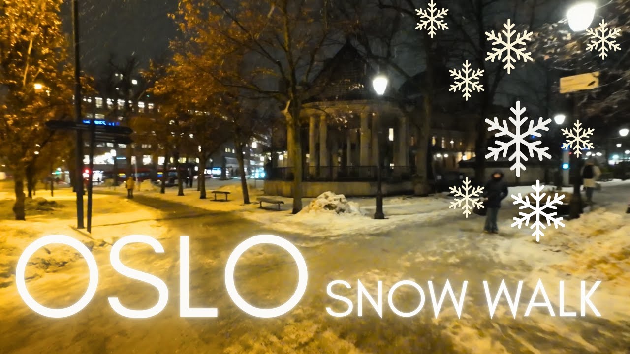 Feel the January Vibes in Oslo  - A Snowy Winter Evening Stroll