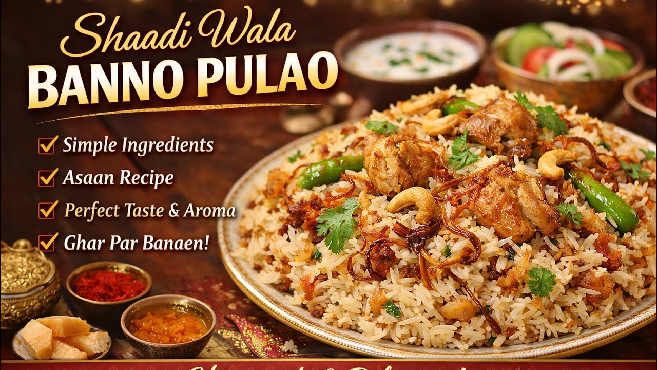 Shadi wala banno pulao ghar pe bnaen mere andaaz men 