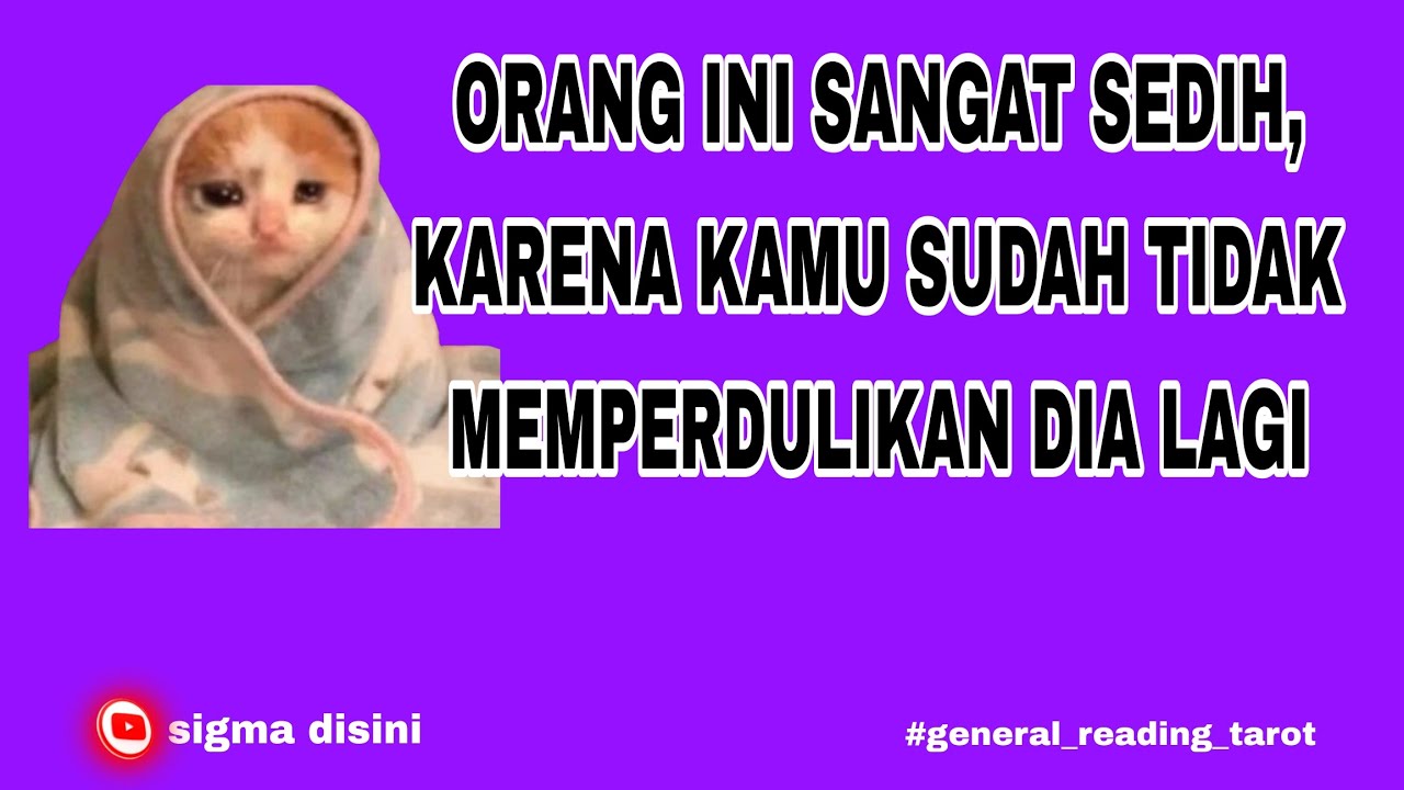☂️SESEORANG MERASA SANGAT SEDIH, KARENA KAMU SEKARANG SUDAH TIDAK MEMPERDULIKAN DIA LAGI😭😭☂️#tarot 