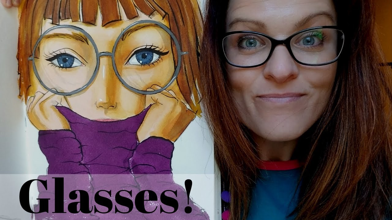 HOW TO PAINT GLASSES on your Mixed Media GIRLS! 🤓😍