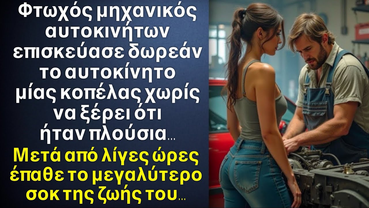 Μάστορας επισκεύασε το αυτοκίνητο μιας γυναίκας τζάμπα χωρίς να ξέρει ότι ήταν πλούσια. Και το βράδυ