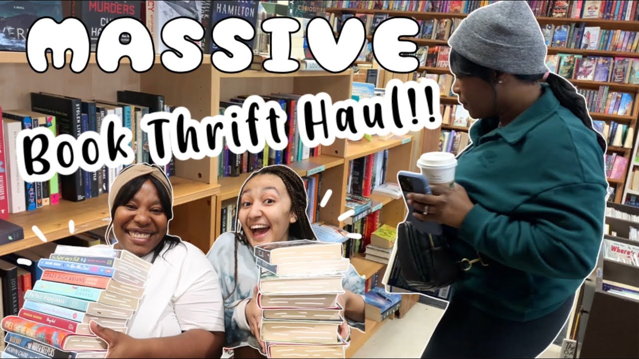 We Went Book Thrifting AGAIN!!✨ + MASSIVE Book Haul! 📖🛍️
