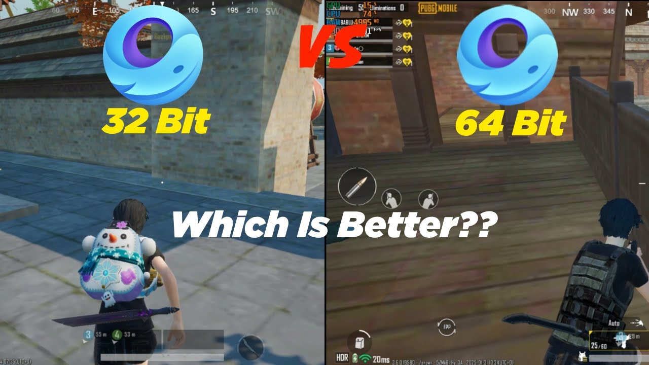 Gameloop 32 Bit Vs 64 Bit | Performance Comparison | Which Is Better | Pubg Mobile 3.6 | 2024