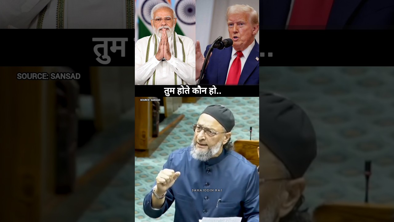 Fire Speech 🦁Asaduddin Owaisi Best Reply To Narendra Modi On Trade Deal With Donald Trump #aimim ..
