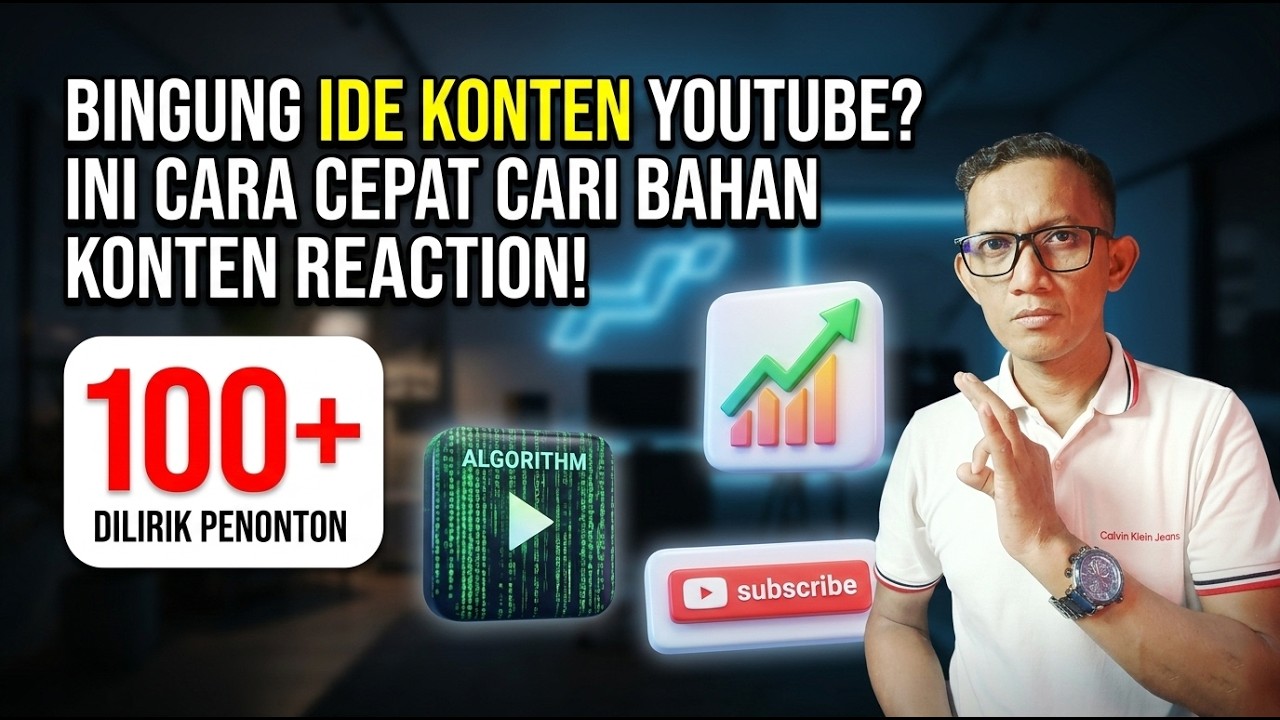 Bingung Ide Konten YouTube? Ini Cara Cepat Cari Bahan Konten Reaction! Cokok Buat Pemula