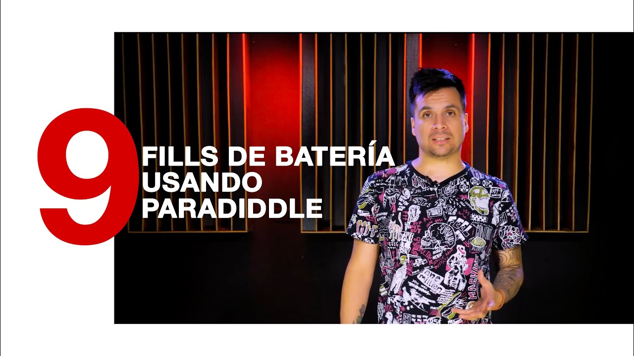 9 fills de batería usando paradiddle