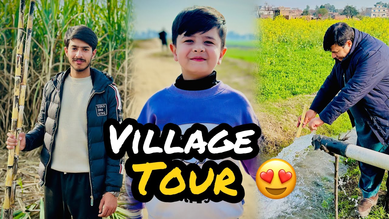 Village Tour 😘| Picked Sugarcane From The Field 😁 | Ibrahim Got Amazed 💕😜