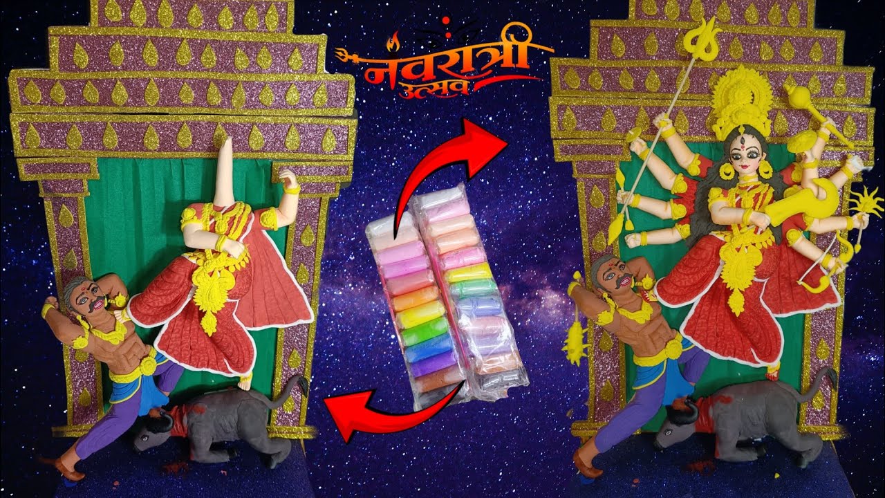 Durga Maa Making With Clay 🌸|| Durga maa Murti making 🐅special video 