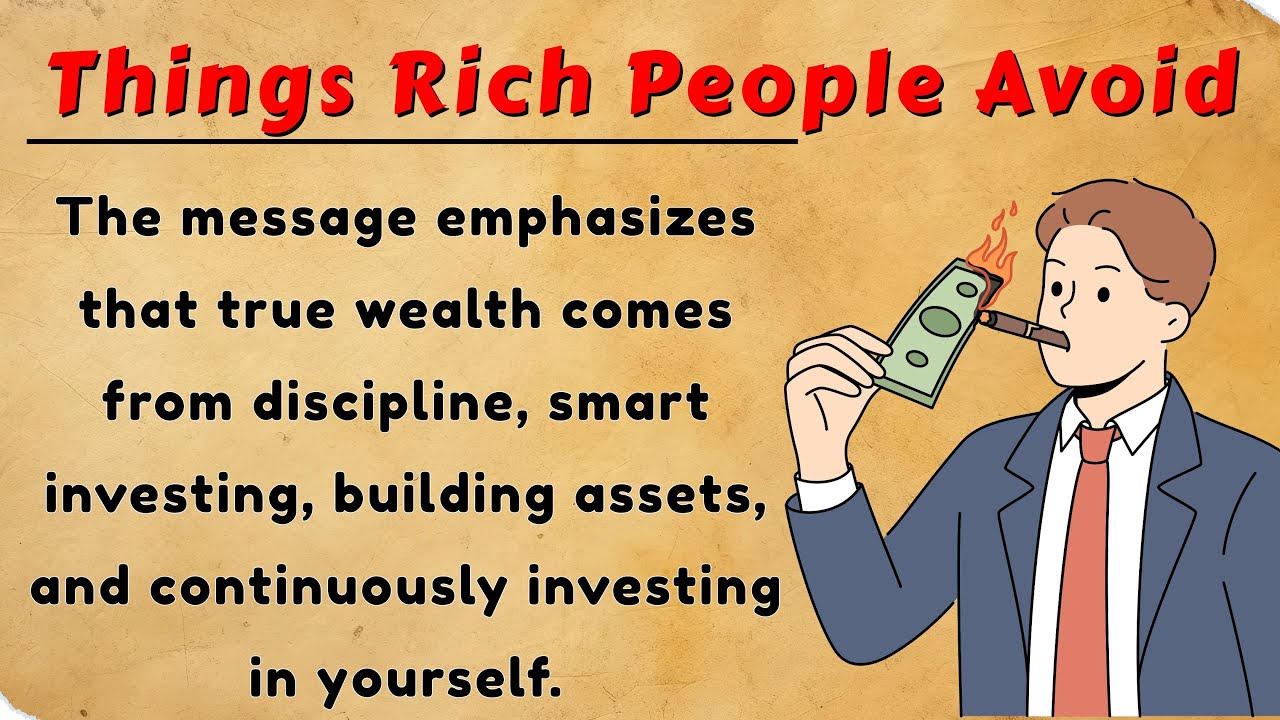 Things Rich People Avoid || Graded Reader || Improve Your English ✅️