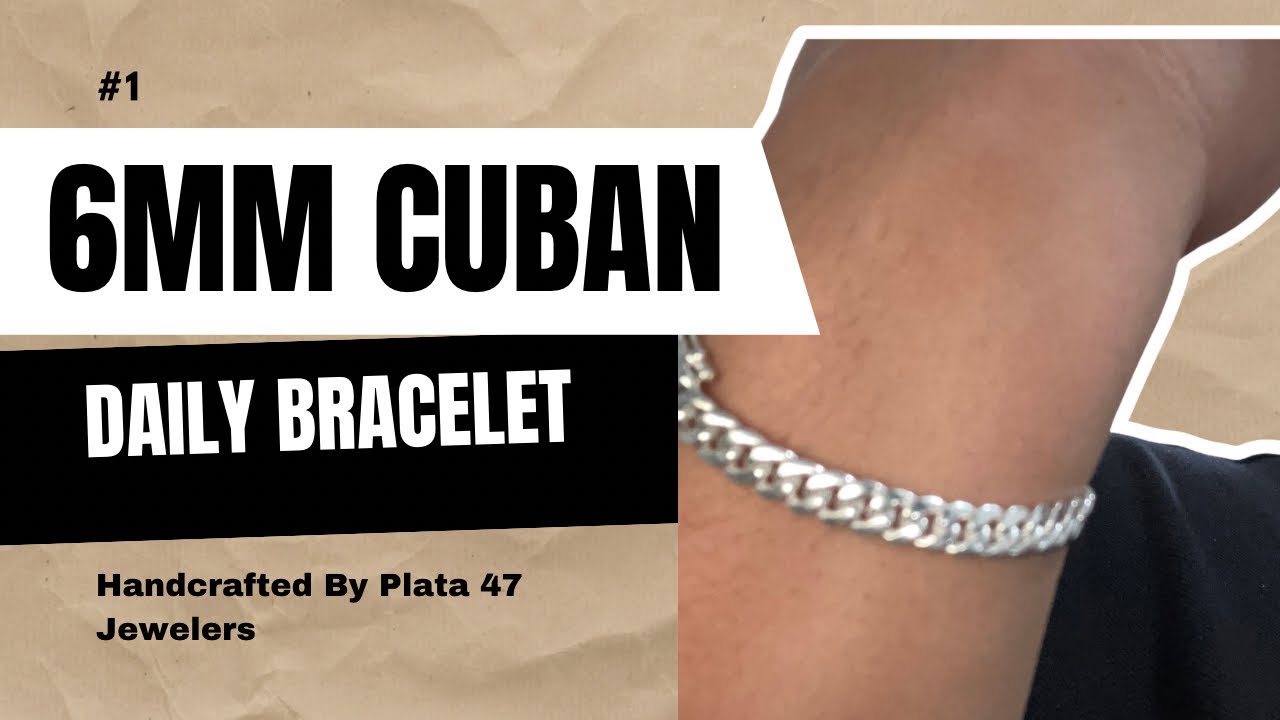 6MM Cuban Bracelet Handcrafted | For Men or Women| Real Plata 47