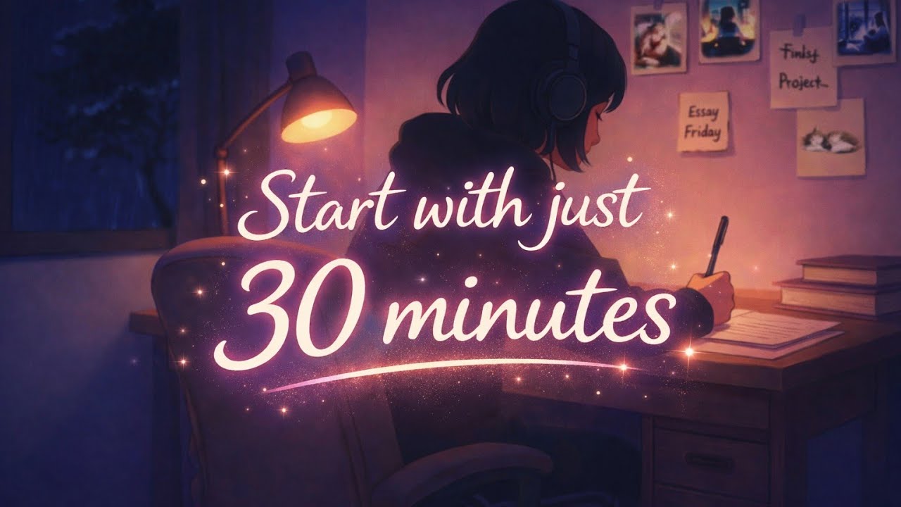 Start with 30 minutes of work 🌆 The power of starting ✨